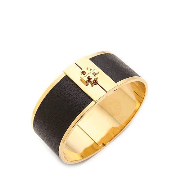 Tory Burch Jewelry - Tory Burch Leather Inlay Cuff